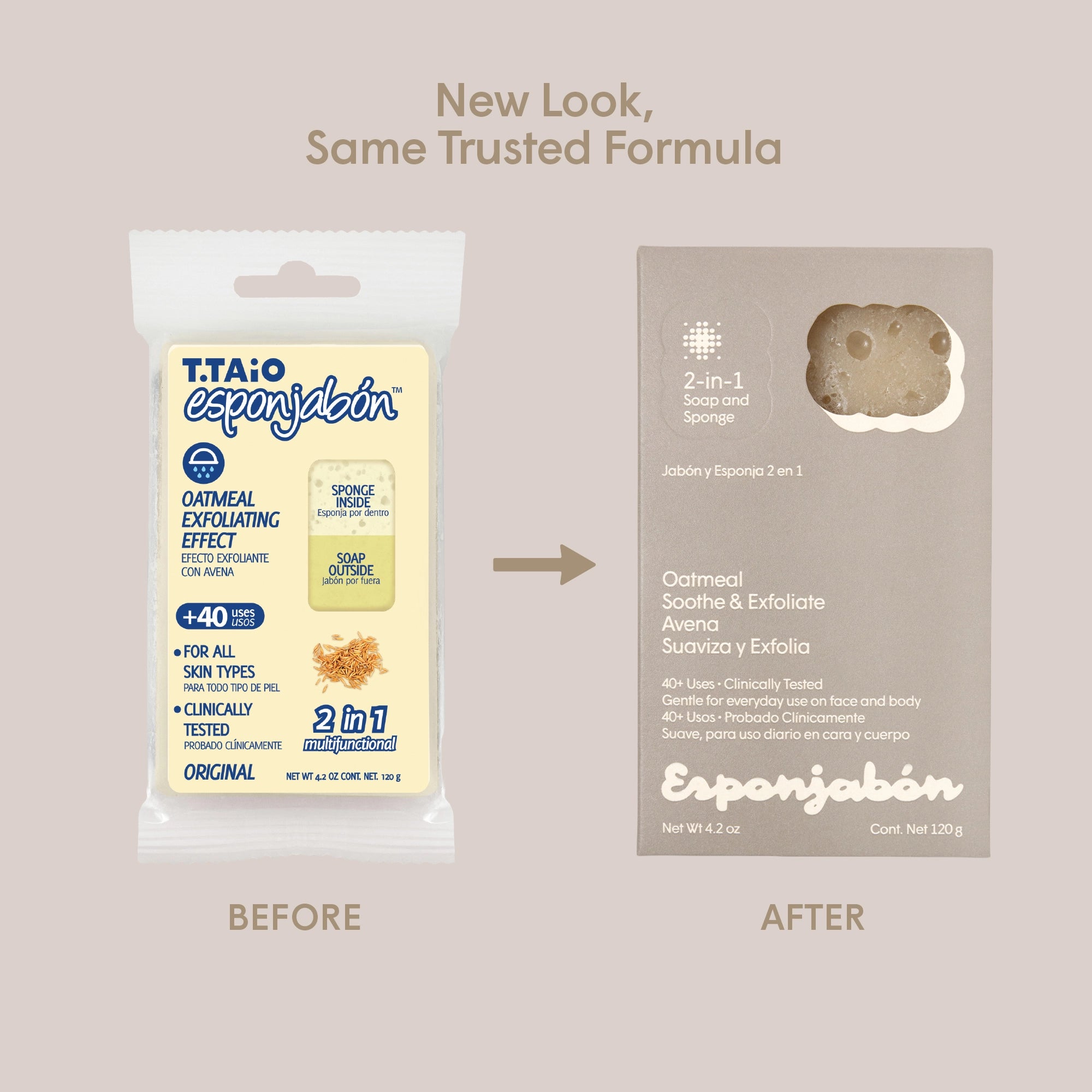 Esponjabon Oatmeal - Exfoliating Effect